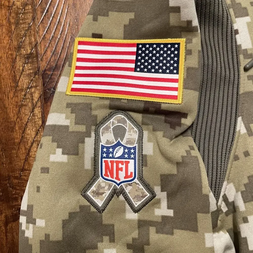 New York Jets Hoodie Mens Medium Camo NFL Football Nike Therma Dri-FIT Pullover